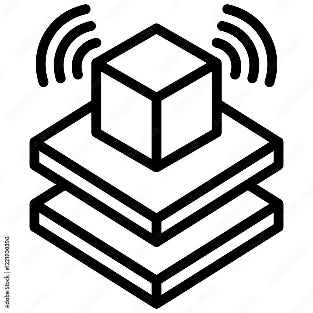 Poster layer 2 solution outline icon