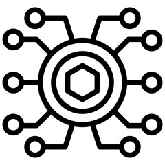 Nft Integration Outline Icon