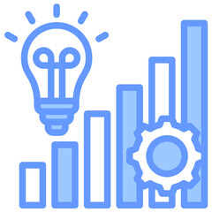 Operational Insight Lineal Blue Icon