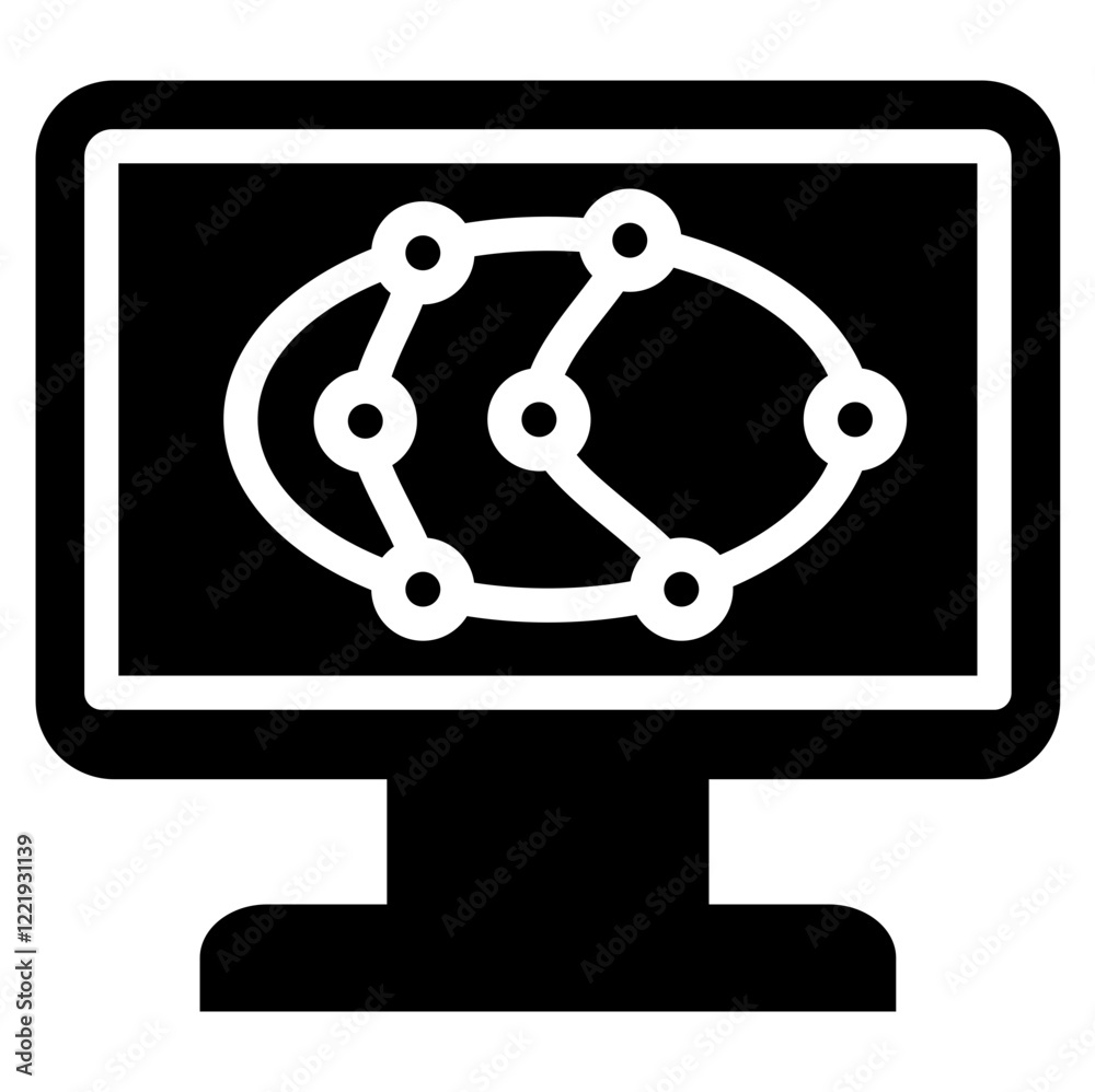 Poster system simulation solid black icon