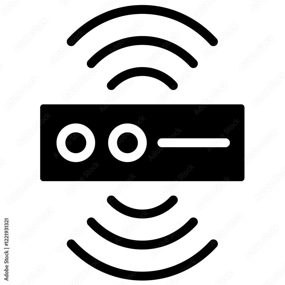 Poster sensor data solid black icon
