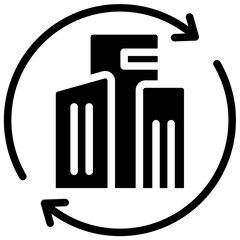 Asset Lifecycle Solid Black Icon