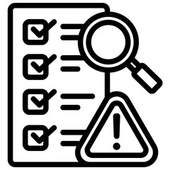 Risk Assessment Outline Icon