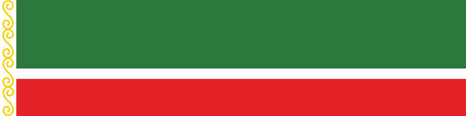 Chechnya flag long banner digital vector illustration