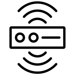 Sensor Data Outline Icon