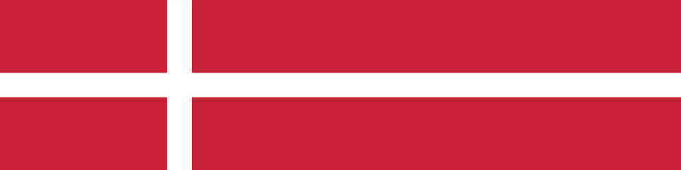 Denmark flag long banner digital vector illustration