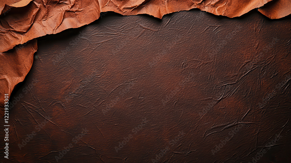 Poster Rich dark brown background resembling deep chocolate with textured edges. This evokes sense of warmth and depth, perfect for various design applications