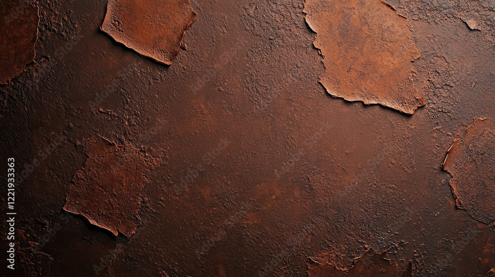 Poster Rich dark brown background resembling deep chocolate with textured patches. This surface adds warm and rustic feel, perfect for various design applications