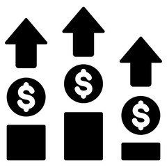 Competitive Advantage Solid Black Icon