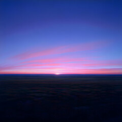 Fototapeta premium Sunset Prairie Digital Illustration