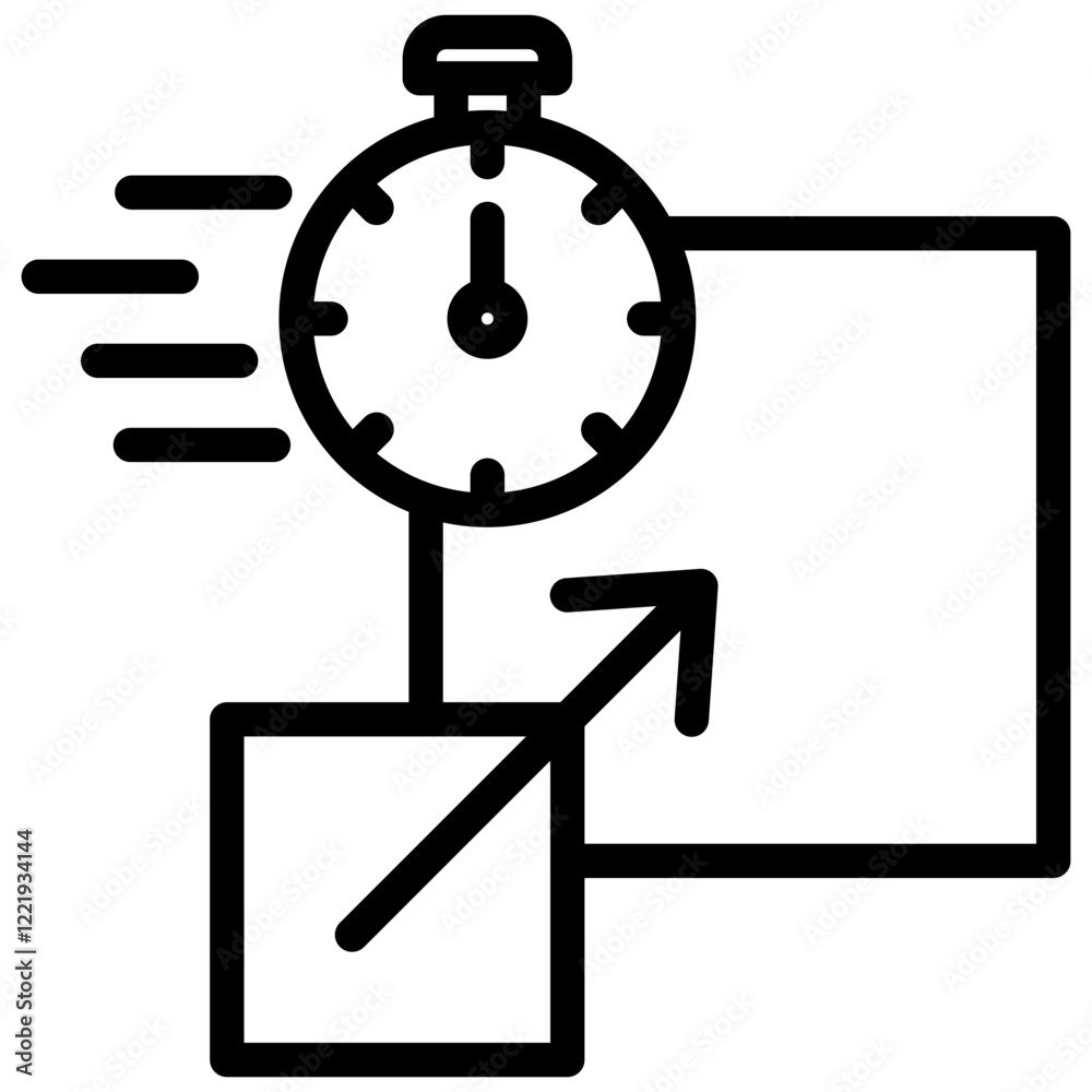 Poster Rapid Scaling Outline Icon