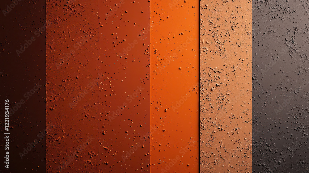 Aufkleber textured wall panels in warm colors like orange, brown, and gray create modern aesthetic. surface fe