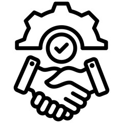Strategic Partnership Outline Icon