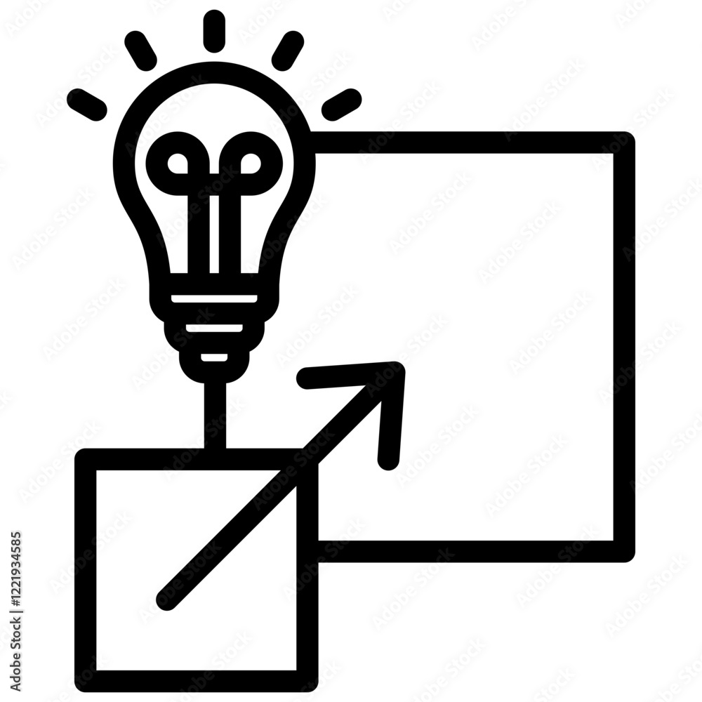 Poster scalability strategy outline icon