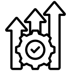 Process Improvement Outline Icon