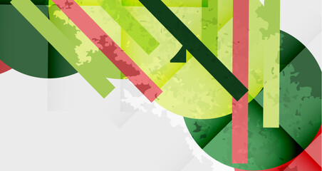 Obraz premium Squares, circles and triangles and grainy noisy texture. Vector Illustration For Wallpaper, Banner, Background, Card, Book Illustration, landing page