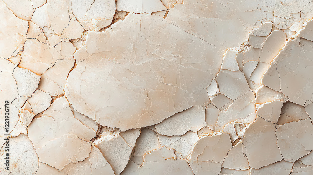 Poster soft cream toned texture resembling marble with cracked surface details, ideal for backgrounds or de