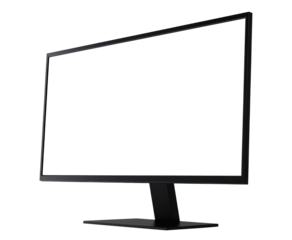 Computer monitor isolated on transparent background