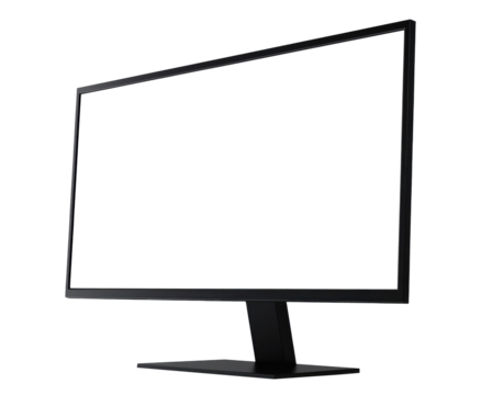 Computer monitor isolated on transparent background