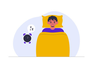 Insomnia illustration. Healthy problems illustrations. Flat vector illustrations