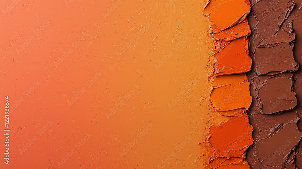 Fototapete Textured gradient background featuring warm orange and brown tones, ideal for design projects. smooth transition creates vibrant and inviting atmosphere