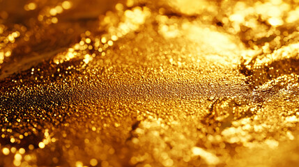 3D abstract mineral texture curved rock layered stone shimmering glittering metal glass reflective silver golden metallic vintage fantasy poster background with copy space