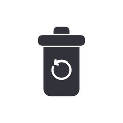 Data backup solid icons, minimalist vector illustration ,simple transparent graphic element .Isolated on white background