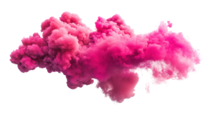 Pink cloud on transparent background