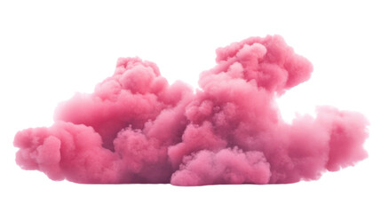 Pink cloud on transparent background