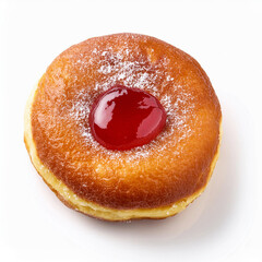 Obraz premium Jelly Donut with Powdered Sugar