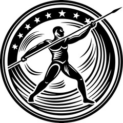 Javelin Power, Perfect Throw, Javelin Athlete, Silhouette Precision, Skyward Spear, Throwing Legends, Javelin Mastery, Silhouette Art, Javelin Dreams, Track and Field Star, Elegant Throw, Spear in Fli