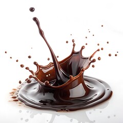 Dark chocolate or broken chocolate pieces with transparent background