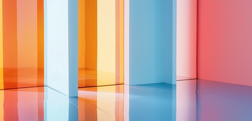 Turquoise and magenta gradient with a blurred grainy light