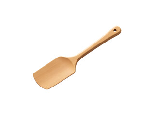 Realistic Wooden Spatula Isolated on Clean Background. AI Generated