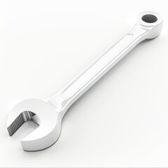 Obraz premium A sleek, modern wrench designed for tightening and loosening nuts and bolts. isolated on white background
