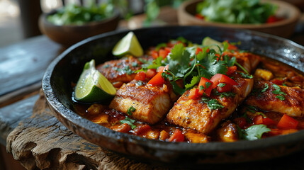 Fototapeta premium Delicious Fish Curry Juicy In Plate