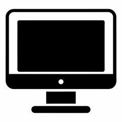 Monitor icon  on white background.