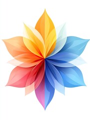 Obraz premium Bright and colorful magic flower design emanates beauty and joy, perfect for card designs celebrating Women's Day, Valentine's Day, and birthdays