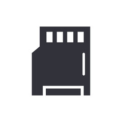 Memory card solid icons, minimalist vector illustration ,simple transparent graphic element .Isolated on white background