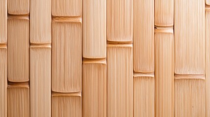 Close-up of Light Brown Bamboo Mat Texture. Background, design, website, texture