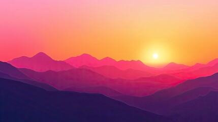 Obraz premium a stunning sunset gradient with hues of orange, pink, and purple, perfect for creative or travel slides.