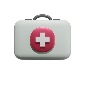3d icon health medical box container first aird kit