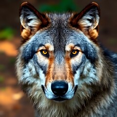 Obraz premium Grey Wolf,Portrait,Canis,lupus,animal