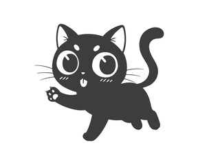 cute cartoon anime-style cat