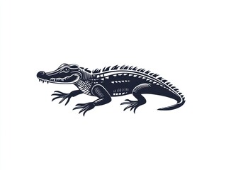 Obraz premium Stylized Alligator Illustration Showing Detailed Design