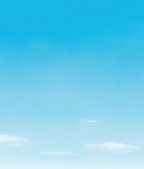 Bright and Clear Sky with Soft White Clouds and Blue Background