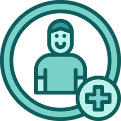 man user two tone icon