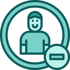 man data two tone icon