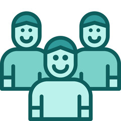 men group two tone icon