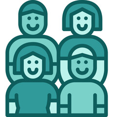 group of people two tone icon